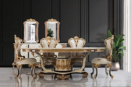 JV Möbel Luxus Stuhl Set 6X Stühle Essgruppe Garnitur Esszimmer stühle Klassisch Sessel