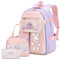 FIXITOK Juego de mochila para niñas, mochila escolar de 3 piezas para niñas, mochila de conejo Kawaii para niñas, jardín de infantes, escuela primaria, preescolar, viajes, guardería con lonchera y