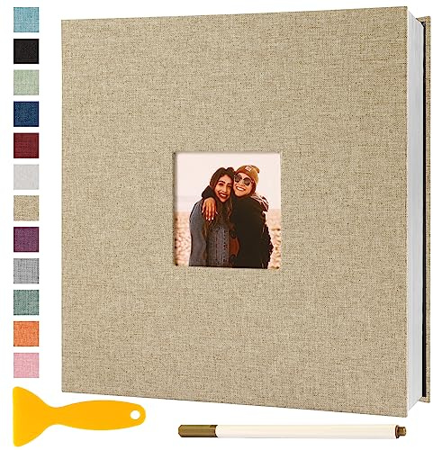 Fotoalbum Selbstklebend 28x27 Fotoalbum Zum Einkleben, 40 Seiten Khaki