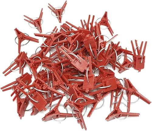 HRTLSS 50pcs Clips de greffe de Plantes de Jardinage, Outils de Support de Plante de Clip de légumes de vignes, Outils de Jardinage de Clip de greffage de Plante de Tomate (A)
