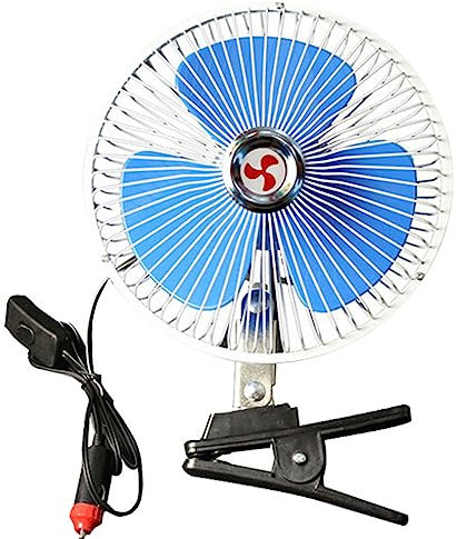 LIZEALUCKY 8 Inch Car Fan, Vehicle Fan Tuning, Suction Cup, Car Auto Cooling Air Fan(8in 12V)