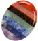 Hoxfly 7 Chakra Kristall Daumen Sorgenstein, Polierte Chakra Steine, Oval Kristall Sorgen Stein, Reiki Heilung Daumenstein, Daumenstein Stressabbau, Daumenstein für Massage Therapie Angstlinderung