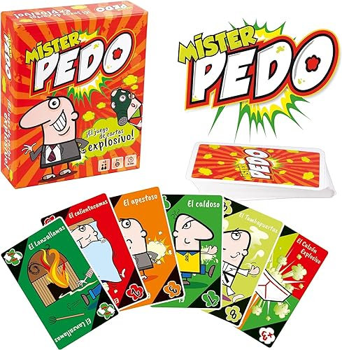 Juego De Cartas Mr Pedo - Juegos De Mesa Niños 8 Años O Más | Juegos De Cartas para Niños Y Adultos | Juegos De Mesa para 2 O Más | Juegos De Viaje para Niños