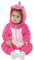 LOLANTA Costume da Dinosauro per Bambino Unisex, Costume da Animale con Cappuccio per Bambino, Tuta Sindacale in Flanella, Rosa, 18-24 mesi