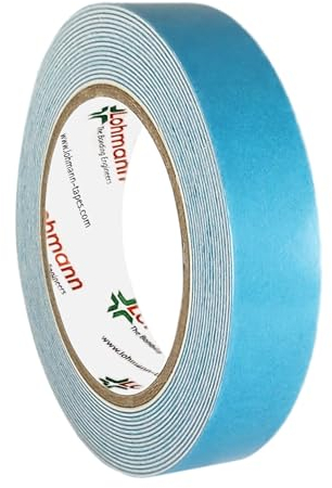 KLEBESHOP24 Duplocoll 918 | Doppelseitiges Spiegelklebeband | Abmessung wählbar | 1 mm dick | Aus weißem PE-Schaum | Hochqualitatives Montageklebeband von Lohmann / 25 mm x 5 m