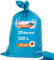 Müllsäcke 25 Stück - 1 Rolle | 120l Stabile blaue Müllbeutel | Abfallsack 50µm stark | 100% Recyclinganteil | reißfest & wasserdicht