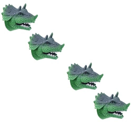 BESTonZON 4 Stück Handpuppe für Kinder tierfiguren Tier Figuren Geschichtenzeitpuppen Handpuppenspiel für Kinder Spielzeug Rollenspiel Handpuppe Dinosaurier-Handpuppe Cosplay Marionette