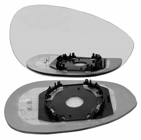 AUTOXBERT Wing Mirror Glass Right Driver Side Fit For Fiat 500/500c 2007-2022 Heated with Backing Plate