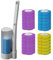 Escobilla de WC desechable, Escobilla de baño desechable con 30 Cabezales de Recambio, Escobilla de WC y Juego de Tapa de Asiento Set de Accesorios de baño Menaje (Blanco)