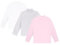 Ellepi Set 3 Maglie Lupetto Bambino Bambina Manica Lunga 100% Caldo Cotone (Rosa, 12 Anni)