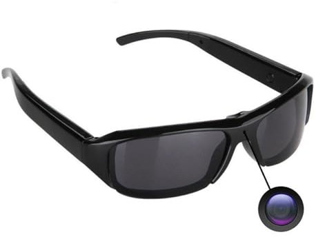 KTROBVM Mini cámara espía DV 1080P – Moda deportes al aire libre HD cámara oculta gafas de sol videocámara audio grabadora gafas cámara +16 GB DVR disparo 500 píxeles, senderismo, ciclismo, pesca