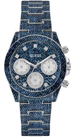 GUESS Uhr Armbanduhr Gw0750 1 Edelstahl, Damen, Indigo, L