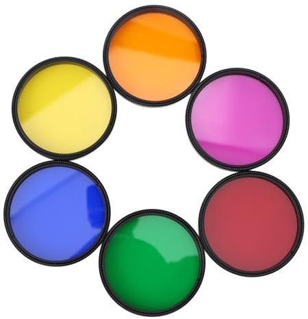 Teleskop Okularfilter Set, 2 Zoll, 6 Farben, M48 X 0,75 Mm Schraubgewinde, Teleskop Okularfilter, Teleskop Nebelfilter, Mondfilter für Planetenbeobachtung