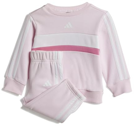 adidas Unisex Baby Seasonal Essentials Tiberio 3 Stripes Fleece Crew Set Trainingsanzug