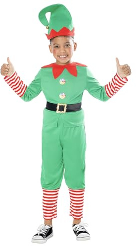 Rubies Official Child Elf Costume, Kids Christmas Fancy Dress