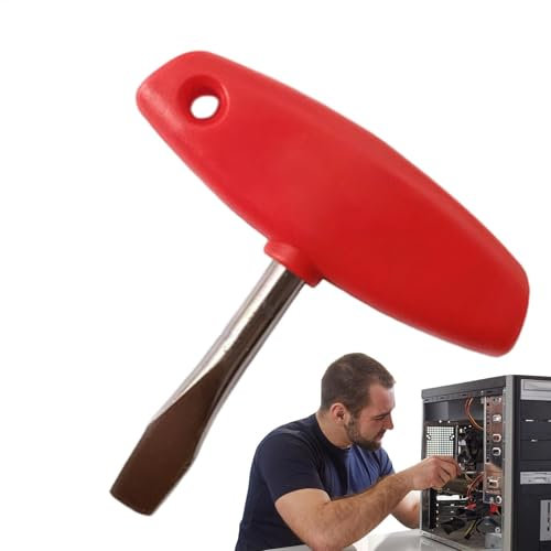 Cacciavite a testa piatta larga, cacciavite tascabile ergonomico con manico a T, strumento per campanello ad anello, cacciavite multi-bit, ricambio portatile per riparazioni di precisione