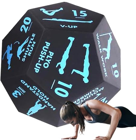 Teksome Würfelübung, Sportwürfel für Workouts - Würfelspiel für Gruppenfitness - Multifunktionales -Fitness-Training Geräte für Frauen postnataler Genesung Männer Kinder Kinder