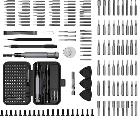 GOEDCH Feinmechaniker Schraubendreher Set: 150 Stück S2 Werkzeugstahl Präzisions Schraubendreher Set, Magnetischer Mini Schraubenzieher Set für Smartphone, Laptop, Uhr, Brille, Konsole, schwarze Box