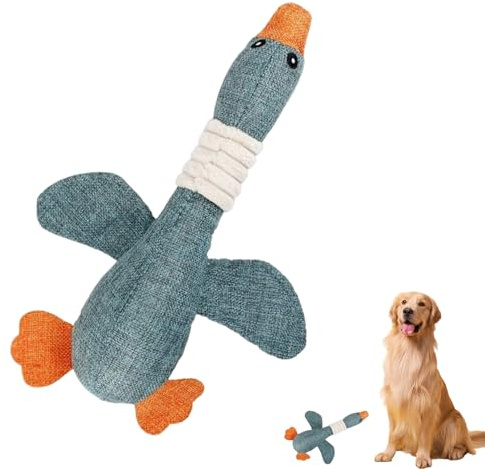 Hundespielzeug Unzerstörbar,Anti Stress Ente Hund,Unzerstörbares Hundespielzeug für Aggressive Kauer,Gänse Spielzeug Hund,Kuscheltier für Hunde,Weiches Dog Toys für Breeds,Kleine,Mittlere,Große Hund