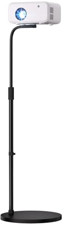 VISULAPEX Support Trépied de Projecteur, Hauteur Réglable 80-145cm, Rotation à 360°, Charge de 10kg, Support de Sol Compatibile avec Videoprojecteurs, Caméras, et Caméras de Surveillance