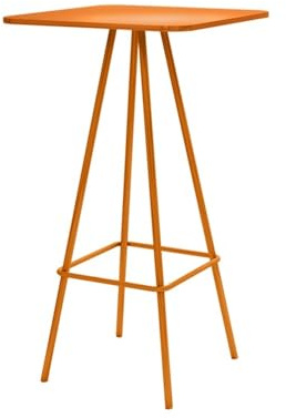 wpenshiDM125 Küchentresen Quadratischer Stehtisch, Mehrfarbig, for drinnen und draußen, Wohnmobil, Terrasse, Catering, Partys, gewerbliche Veranstaltungen mit Stauraum(Orange)