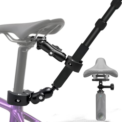 Bike Tali Mount Kit with 43”Invisible stick compatible for Insta360 X5-X | aluminium bike mount kit with 43”selfie Pole compatible for GoPro 13-3,Motorcycle Handlebar Clamp for POV Vlogging ATV