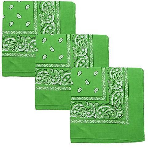 Motique Accessories Set mit 3 Jumbo-Bandanas, apfelgrün, Large