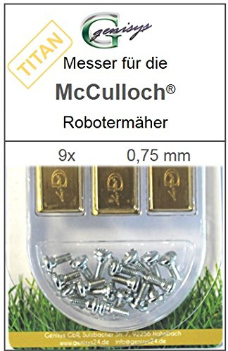 Genisys 9 Titan Messer Ersatzmesser Klingen 0,75mm kompatibel mit McCulloch Rob R600 R1000 Mc Culloch