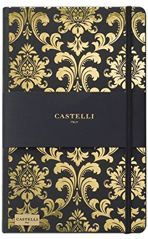 Luxus Notizbuch im Format 13 cm x 21 cm mit 240 Seiten im Geprägten Hardcover Umschlag von notrash2003® (Baroque Ivory)