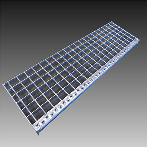 Treppenstufen Metall Stufe/Breite: 80cm Tiefe: 24cm / Maschenweite: 30x30mm / Gitterroststufen Stahl Verzinkt