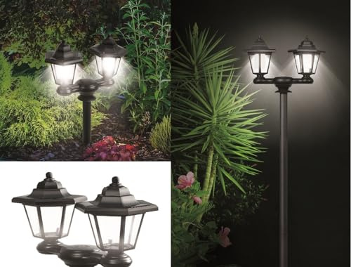 Ideaworks-in Solar Lampe Post, Metall, schwarz