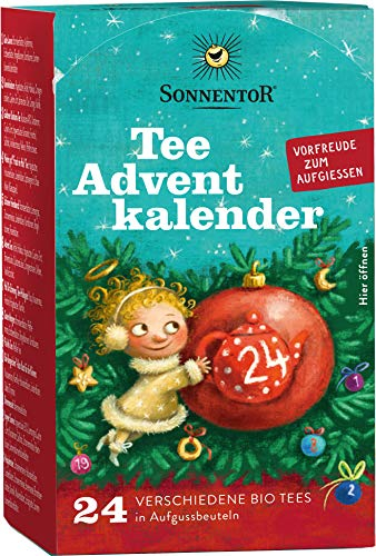 Sonnentor Tee Adventskalender Edition 2019 mit 24 Aufgussbeutel Bio, 2er Pack (2 x 37,5 g)