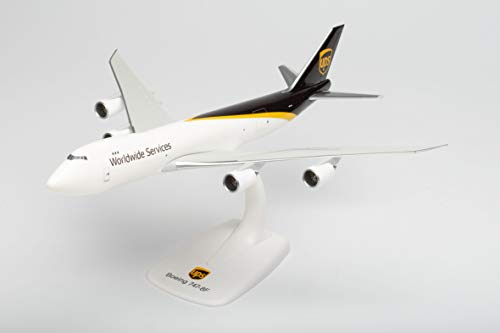 herpa 612241 – UPS Boeing 747-8F UPS Airlines, Flugzeug zum Sammeln, Flugzeugmodelle, Steckmodell, Modellsammlung, Bastler, Miniaturmodelle, Modellbausatz, Kleinmodell, Airplane - Maßstab 1:250