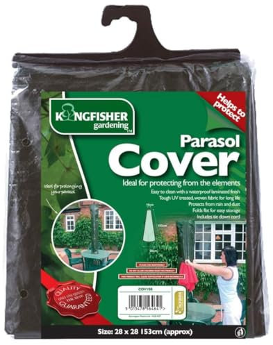 Garden mile Green Waterproof Parasol Umbrella Cover - Large Size Garden Rotary Air Dryer Covers - Heavy Duty UV Protected Cantilever Parasol Covers Protect from Rain, Dust, and Birds (COV108)