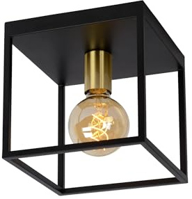 LUCIDE Ruben - Flush Ceiling Light - 1xE27 - Black