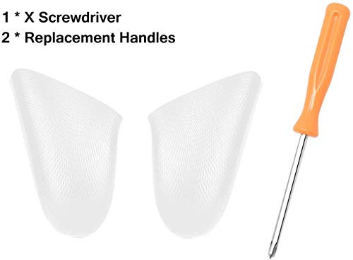 Left & Right DIY Replacement Anti-slip Game Hand Grip Protective Plastic Shell Cover Case Textured Handle Side Cover Case For NS Switch Pro NS Pro Controller White