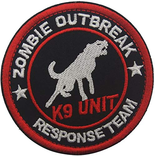Zombie Outbreak Response Team K9 Patch mit Haken und Schlaufe für taktisches Hundegeschirr, 7,6 cm