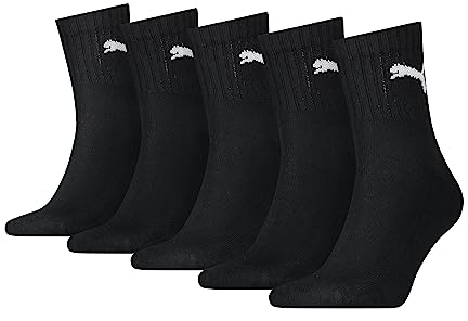 PUMA Unisex Puma Unisex Short Crew (5 Pack) Socks, Schwarz, 39-42 EU