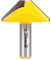 YONICO V Groove Flat Bottom Router Bit 2-Inch Diameter 45 Degree 1/2-Inch Shank 13919