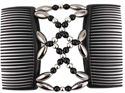 Perles Peignes Magique élastique Pinces à Cheveux Élastique Peigne Double Clips pour Femmes Filles Accessoires Cheveux