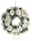 COM-FOUR® Türkranz für Weihnachten - weißer Adventskranz mit Zapfen und Zweigen - Dekokranz - Weihnachtsdeko - Tischkranz - Weihnachtskranz