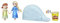 Hasbro Disney Princess Disney's Frozen Sister Snow Magic, Non-Toxic Play-Doh Playset, Young Anna and Elsa Dolls, Toy for Kids 3 Years Old and Up, Multicolore