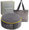 Sunshima Yoga Meditationskissen - Zafu Yogakissen, rundes Buchweizen- und Lavendel-Bodenkissen aus luxuriösem Samtstoff mit wunderschöner goldener Verzierung, Geschenkbox und Tragetasche