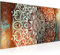 Runa Art Wandbild Mandala Abstrakt 1 Teilig 100 x 40 cm Modern Bild auf Vlies Leinwand Kupfer Wohnzimmer Schlafzimmer Beige Braun 040112a