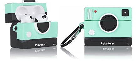 TAOCHEN Silikon Schutzhülle Hülle Kompatibel mit AirPods 3 - Cute Lustig Funny Ladecase Case [Lustige Spielzeugserie] (Grüne Kamera)