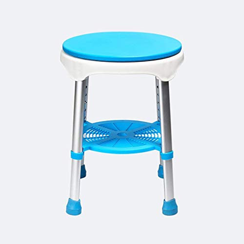 SBTXHJWCGLD Badezimmer Duschhocker Duschhocker Badewannenhocker Drehteller Badezimmer-Fußhocker 5 Geschwindigkeit ??Teleskop-Badehocker Grau,Grau Duschhocker,Ältere Bequem
