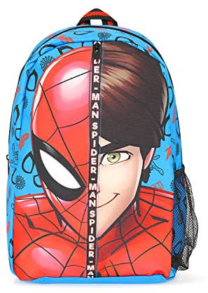 Boys Spiderman Marvel Peter Parker Kids Backpack Rucksack Red