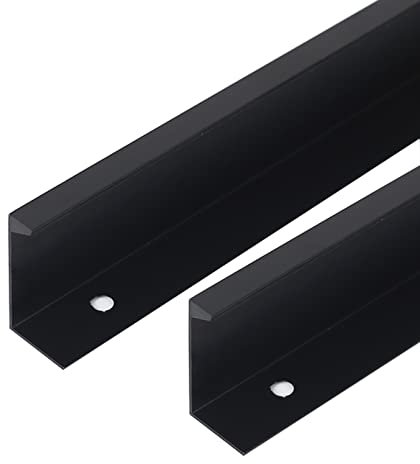 2 pièces Poignées pour placards cachée boutons de tiroir noirs Poignées de Tirage cuisine armoire invisible poignée de tirette meuble Poignet de Porte pour chambre (longueur 1500mm)