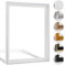 HaakDesign Schattenfugenrahmen Levi in Weiß Grau Antik 30 X 40 cm für Keilrahmenbilder und Leinwände Glanz Edition