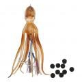VBESTLIFE Simulation Squid Jigs, Angeln Octopus Köder Lebensechte Octopus Jig Kunstköder für das Salzwasser-Hochseeangeln mit 10 Tintentabletten Köder & Lockstoffe